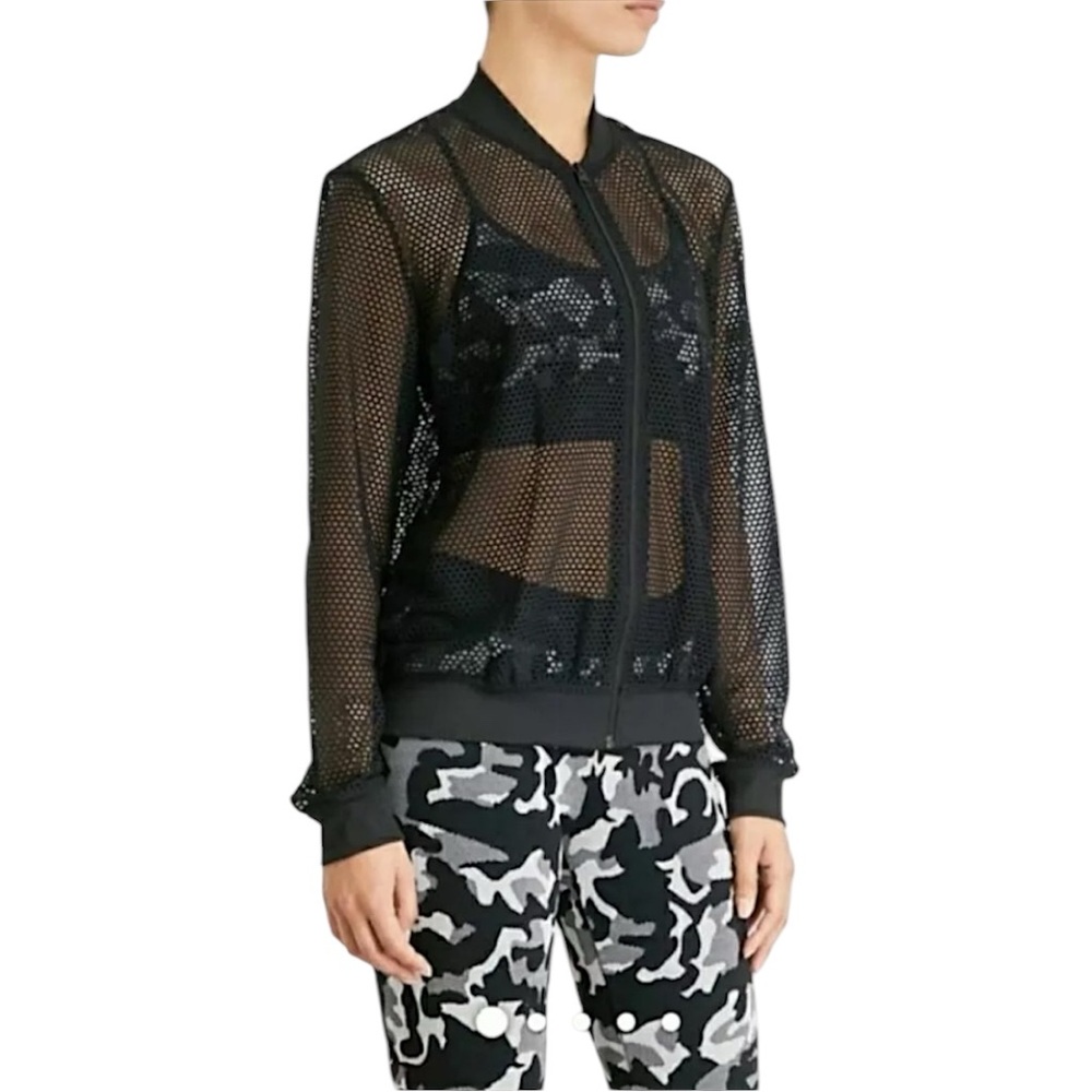 Victoria’s Secret Sport Y2K Black Mesh Bomber Jacket Size Small
Workout Baddie - Picture 3 of 11
